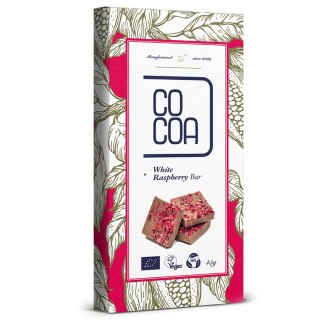 TABLICZKA BIAŁA Z MALINAMI BIO 45 g - COCOA