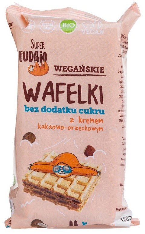 WAFELKI Z KREMEM KAKAOWO - ORZECHOWYM BEZ DODATKU CUKRÓW BIO (4 x 30 g) 120 g - ME GUSTO (SUPER FUDGIO)