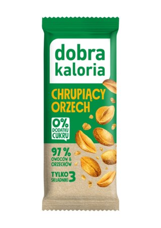 BATON DAKTYLOWY CHRUPIĄCY ORZECH BEZ DODATKU CUKRÓW 35 g - DOBRA KALORIA