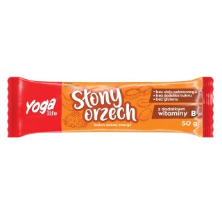 BATON DAKTYLOWY SŁONY ORZECH Z WITAMINĄ B BEZGLUTENOWY 50 g - YOGA LIFE