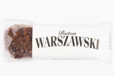 BATON ZIARNO KAKAOWCA I POMARAŃCZA BEZGLUTENOWY 50 g - BATON WARSZAWSKI