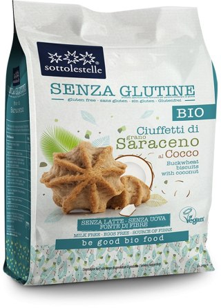 CIASTKA GRYCZANE Z KOKOSEM BEZGLUTENOWE BIO 250 g - SOTTOLESTELLE