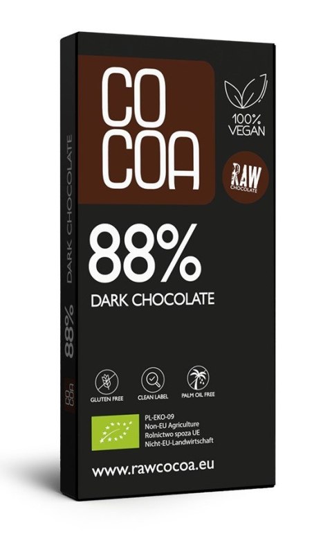 CZEKOLADA CIEMNA 88 % BEZGLUTENOWA BIO 50 g - COCOA