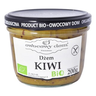 DŻEM Z MINI KIWI O OBNIŻONEJ ZAWARTOŚCI CUKRU BEZGLUTENOWY BIO 200 g - OWOCOWY DOM