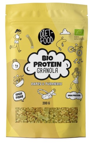 GRANOLA PROTEINOWA DAKTYLE I KURKUMA BIO 200 g - DIET-FOOD