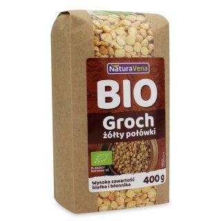 GROCH ŻÓŁTY POŁÓWKI BIO 400 g - NATURAVENA