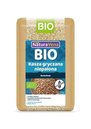 KASZA GRYCZANA NIEPALONA BEZGLUTENOWA BIO 500 g - NATURAVENA