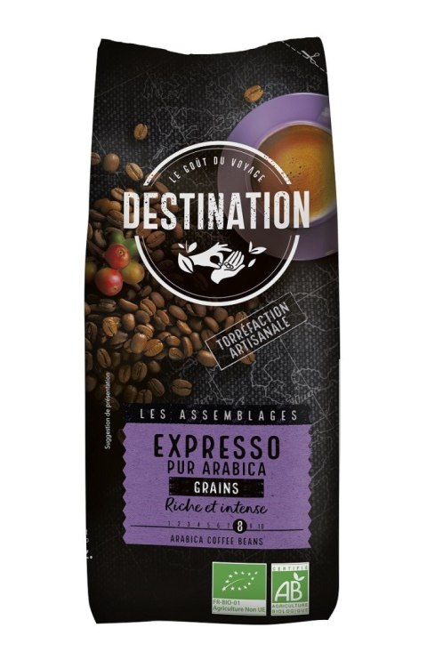 KAWA ZIARNISTA ARABICA 100 % ESPRESSO BIO 500 g - DESTINATION