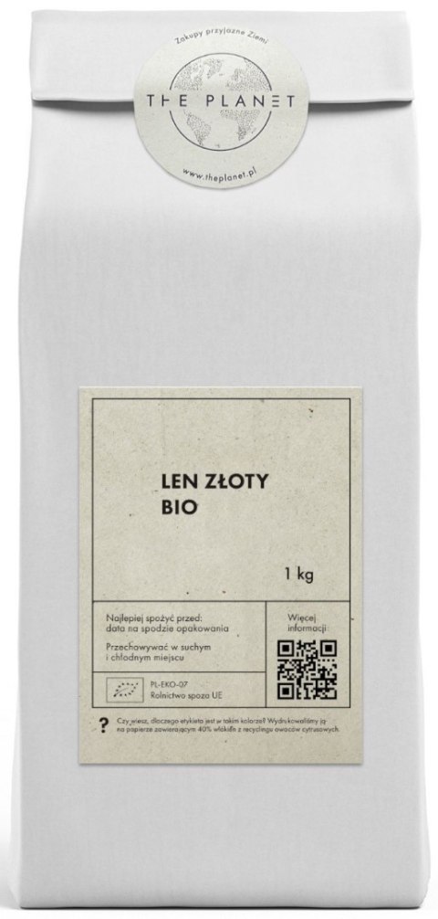 LEN ZŁOTY BIO 1 kg - THE PLANET