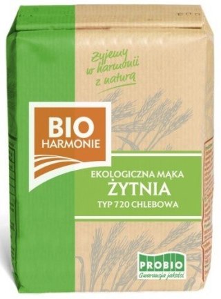 MĄKA ŻYTNIA CHLEBOWA TYP 720 BIO 1 kg - PROBIO (BIOHARMONIE)