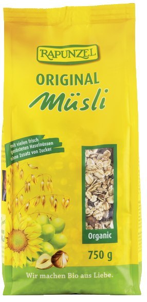 MUSLI ORIGINAL BEZ DODATKU CUKRU BIO 750 g - RAPUNZEL