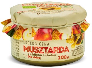 MUSZTARDA DLA DZIECI MIODOWA Z JABŁKIEM BIO 200 g - DARY NATURY