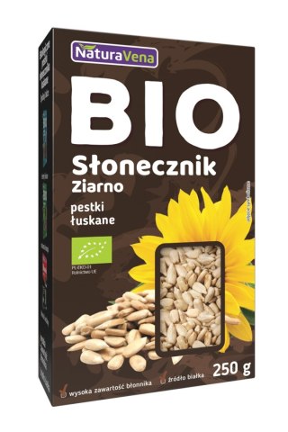 SŁONECZNIK ŁUSKANY BEZGLUTENOWY BIO 250 g - NATURAVENA