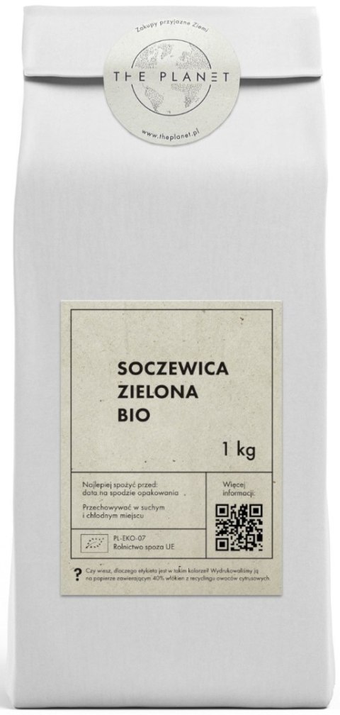 SOCZEWICA ZIELONA BIO 1 kg - THE PLANET