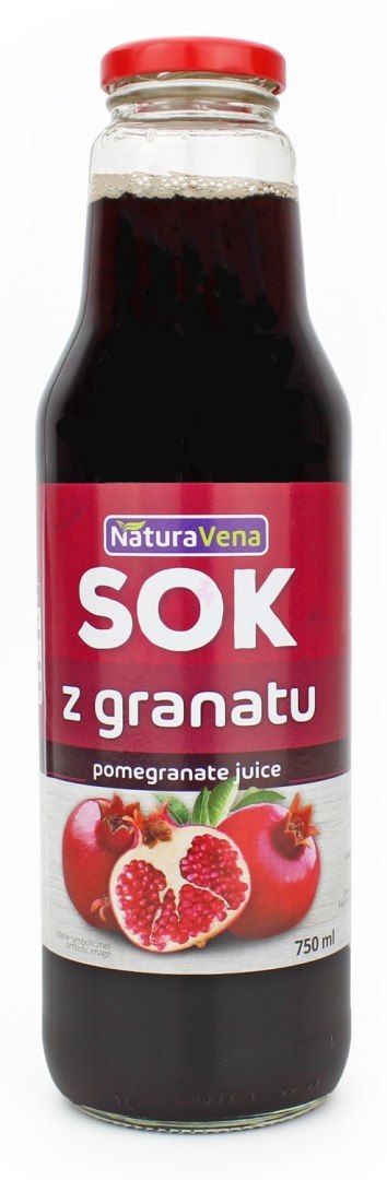 SOK Z GRANATU 100 % 750 ml - NATURAVENA