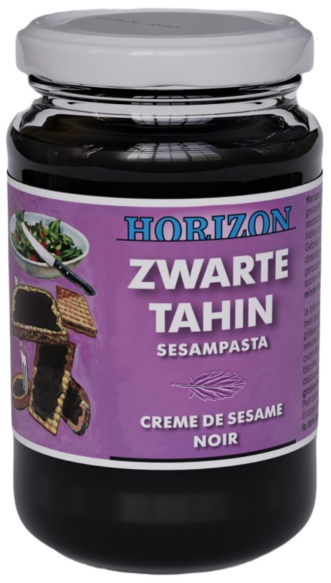 TAHINI CZARNE (PASTA SEZAMOWA Z CZARNEGO SEZAMU) BEZGLUTENOWE BIO 350 g - HORIZON