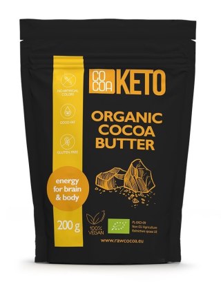 TŁUSZCZ KAKAOWY BEZGLUTENOWY KETO BIO 200 g - COCOA