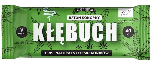 BATON BAKALIOWY Z NASIONAMI KONOPI "KŁĘBUCH" BEZGLUTENOWY BIO 40 g - ZMIANY ZMIANY