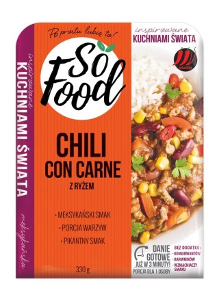 CHILI CON CARNE Z RYŻEM 330 g - SO FOOD