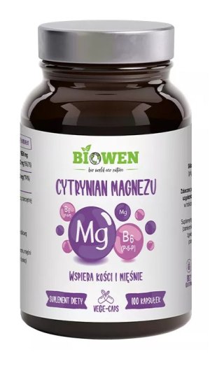 CYTRYNIAN MAGNEZU + WITAMINA B6 100 KAPSUŁEK - HEMPKING (BIOWEN)