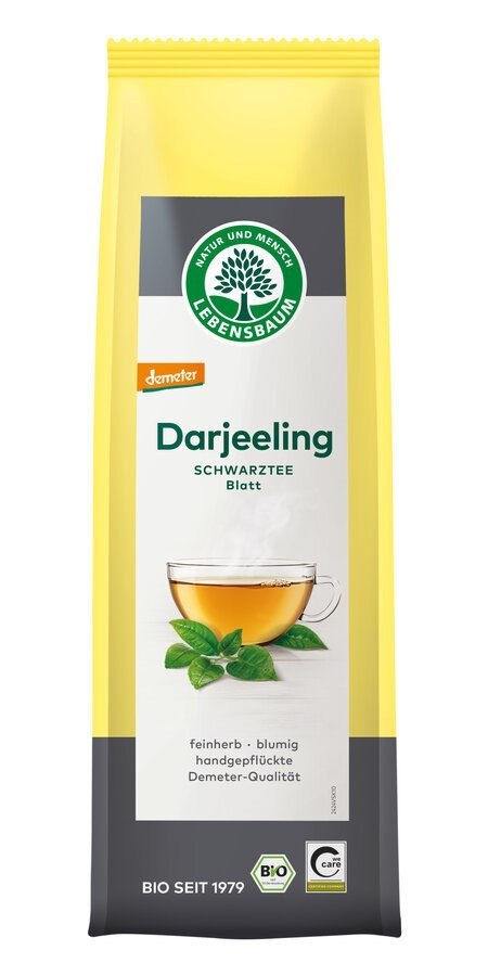 HERBATA CZARNA DARJEELING LIŚCIASTA DEMETER BIO 75 g - LEBENSBAUM