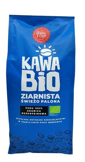 KAWA ZIARNISTA BEZKOFEINOWA ARABICA 100 % PERU BIO 1 kg - QUBA CAFFE