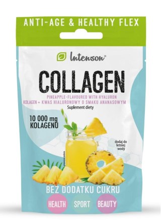 KOLAGEN + KWAS HIALURONOWY O SMAKU ANANASOWYM 11,4 g - INTENSON