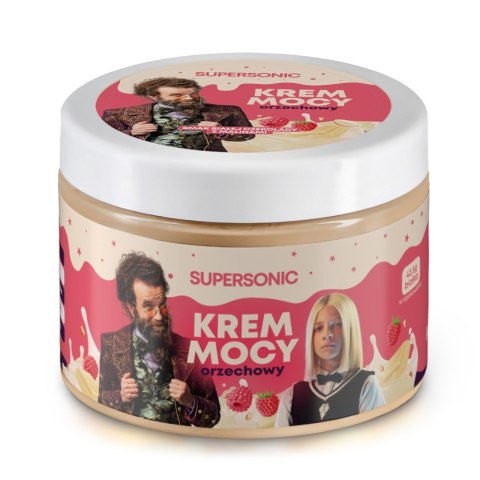 KREM ORZECHOWY O SMAKU BIAŁEJ CZEKOLADY Z MALINAMI 250 g - SUPERSONIC (AKADEMIA PANA KLEKSA)