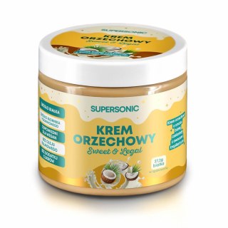 KREM ORZECHOWY O SMAKU BIAŁEJ CZEKOLADY Z OWOCAMI TROPIKALNYMI 160 g - SUPERSONIC