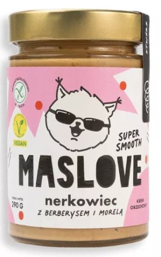 KREM Z ORZECHÓW NERKOWCA Z BERBERYSEM I MORELĄ SUPER SMOOTH BEZGLUTENOWY 290 g - MASLOVE