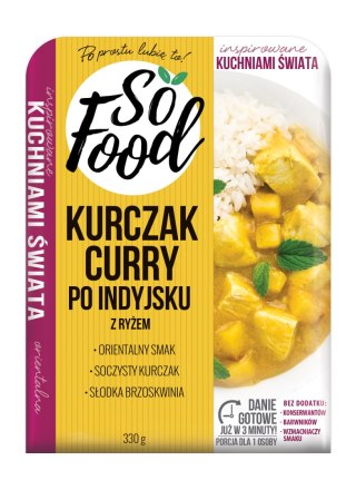 KURCZAK CURRY PO INDYJSKU Z RYŻEM 330 g - SO FOOD