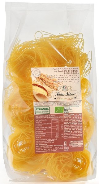 MAKARON (KUKURYDZIANO - RYŻOWY) GNIAZDA BEZGLUTENOWY BIO 250 g - PASTA NATURA