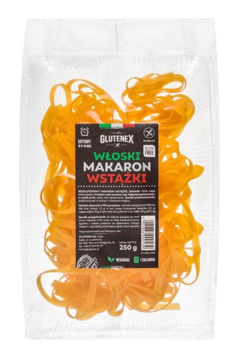 MAKARON (KUKURYDZIANY) WSTĄŻKI BEZGLUTENOWY 250 g - GLUTENEX