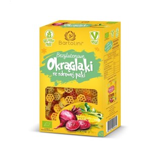 MAKARON (KUKURYDZIANY Z SUSZONYMI WARZYWAMI) DLA DZIECI OKRĄGLAKI BEZGLUTENOWY BIO 250 g - BARTOLINI