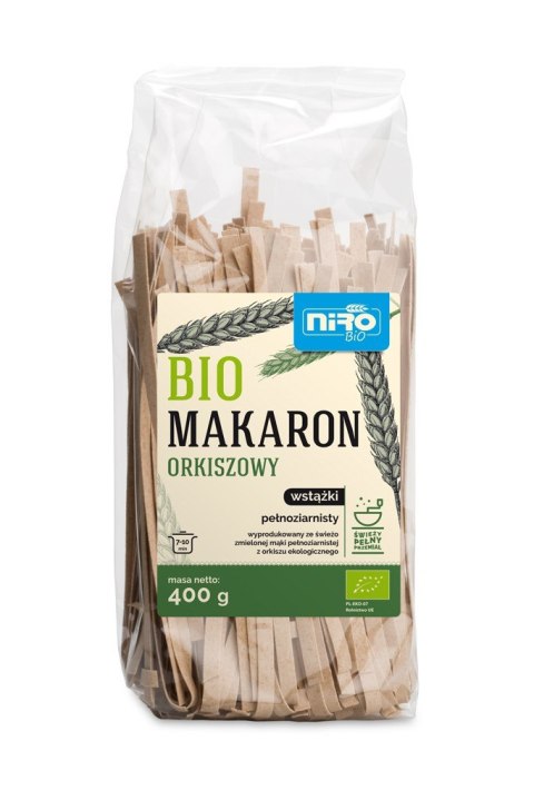 MAKARON (ORKISZOWY RAZOWY) WSTĄŻKI BIO 400 g - NIRO