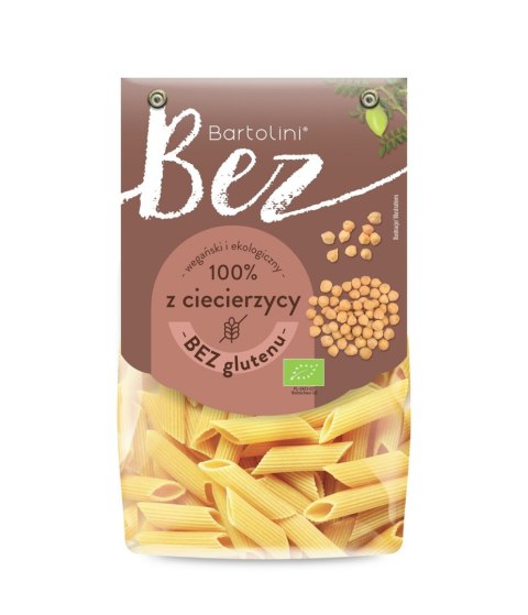 MAKARON PROTEINOWY (Z CIECIERZYCY) PENNE BEZGLUTENOWY BIO 250 g - BARTOLINI