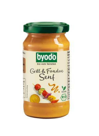 MUSZTARDA PAPRYKOWA GRILL & FONDUE BEZGLUTENOWA BIO 200 ml - BYODO