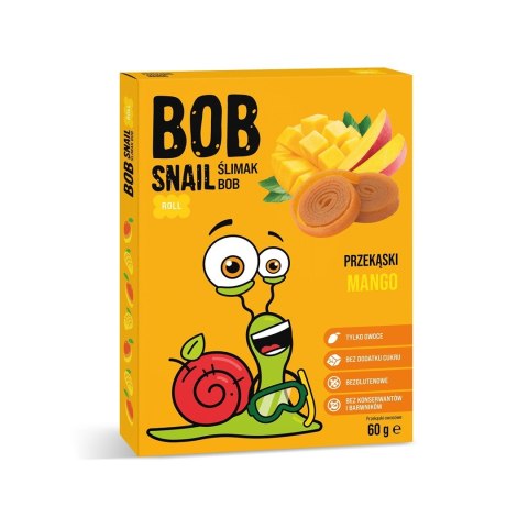 PRZEKĄSKA ROLL MANGO BEZ DODATKU CUKRU BEZGLUTENOWA 60 g - BOB SNAIL