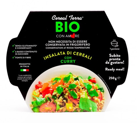 SAŁATKA ZBOŻOWA Z WARZYWAMI I CURRY BIO 200 g - CEREAL TERRA