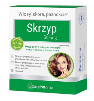 SKRZYP STRONG NA WŁOSY, SKÓRĘ I PAZNOKCIE 30 TABLETEK - STARPHARMA