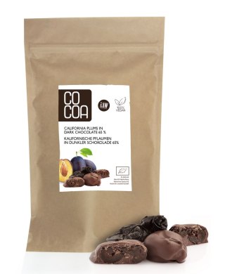 ŚLIWKI KALIFORNIJSKIE W CZEKOLADZIE CIEMNEJ BIO 200 g - COCOA