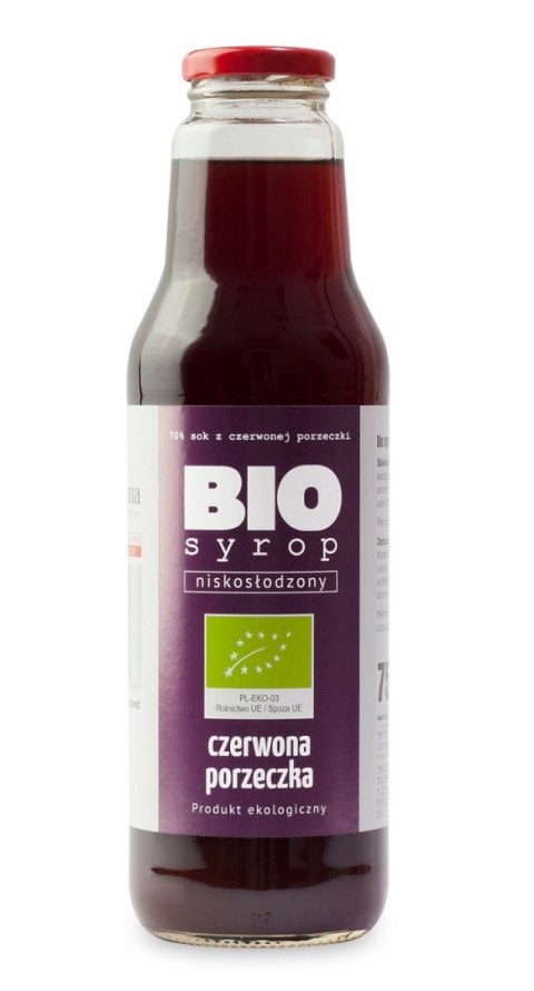 SYROP Z CZERWONEJ PORZECZKI NISKOSŁODZONY BIO 750 ml - KAMIONNA