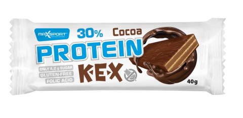 WAFELEK PROTEINOWY Z KREMEM KAKAOWYM W POLEWIE KAKAOWEJ BEZGLUTENOWY 40 g - MAXSPORT