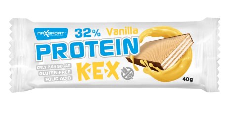 WAFELEK PROTEINOWY Z KREMEM O SMAKU WANILIOWYM W POLEWIE KAKAOWEJ BEZGLUTENOWY 40 g - MAXSPORT