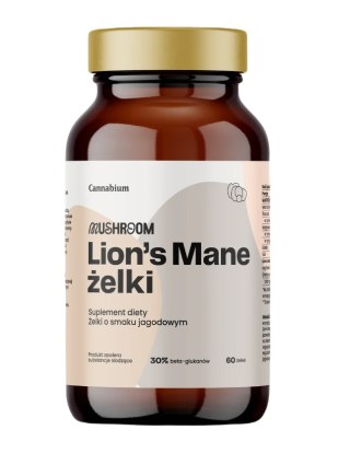 ŻELKI LION'S MANE O SMAKU JAGODOWYM 170 g - CANNABIUM