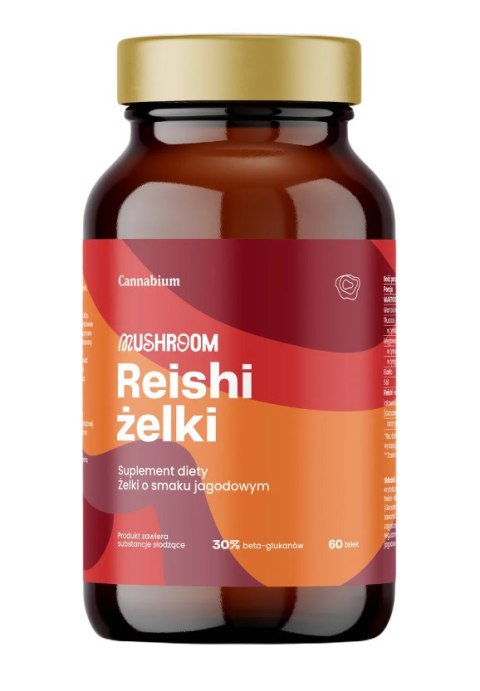 ŻELKI REISHI O SMAKU JAGODOWYM 170 g - CANNABIUM