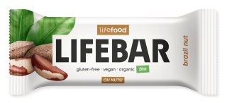 BATON DAKTYLOWO - ORZECHOWY Z ORZECHAMI BRAZYLIJSKIMI RAW BEZ DODATKU CUKRÓW BEZGLUTENOWY BIO 40 g - LIFEFOOD