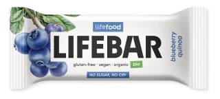 BATON DAKTYLOWY Z JAGODAMI RAW BEZ DODATKU CUKRÓW BEZGLUTENOWY BIO 40 g - LIFEFOOD