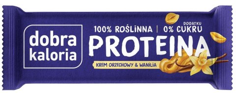 BATON PROTEINOWY KREM ORZECHOWY & WANILIA BEZ DODATKU CUKRÓW 45 g - DOBRA KALORIA