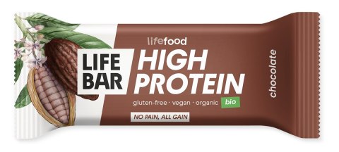 BATON PROTEINOWY Z CZEKOLADĄ RAW BEZ DODATKU CUKRÓW BEZGLUTENOWY BIO 40 g - LIFEFOOD